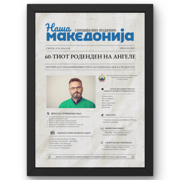 60-ти роденденски постер; Наша Македонија