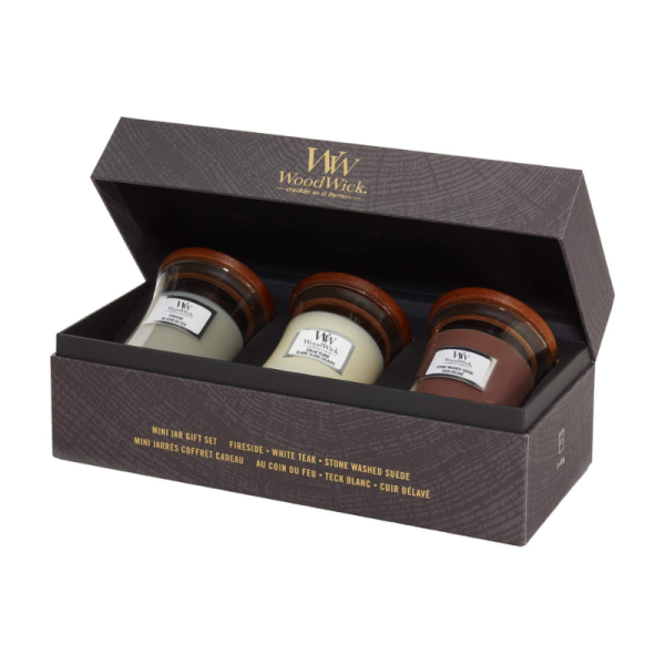 WoodWick GIFT SET – 3 Mini HOURGLASS WOODY 1699068E